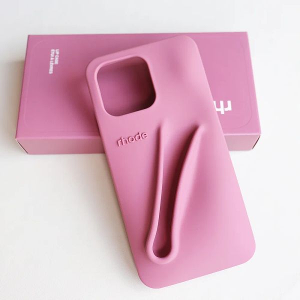 luxury rhode phone case Lipstick Portable Case Design Lip Gloss Lipstick Lip Balm 3D Make-Up Silicone Phone Case for iPhone 15 14 13 16 Pro
