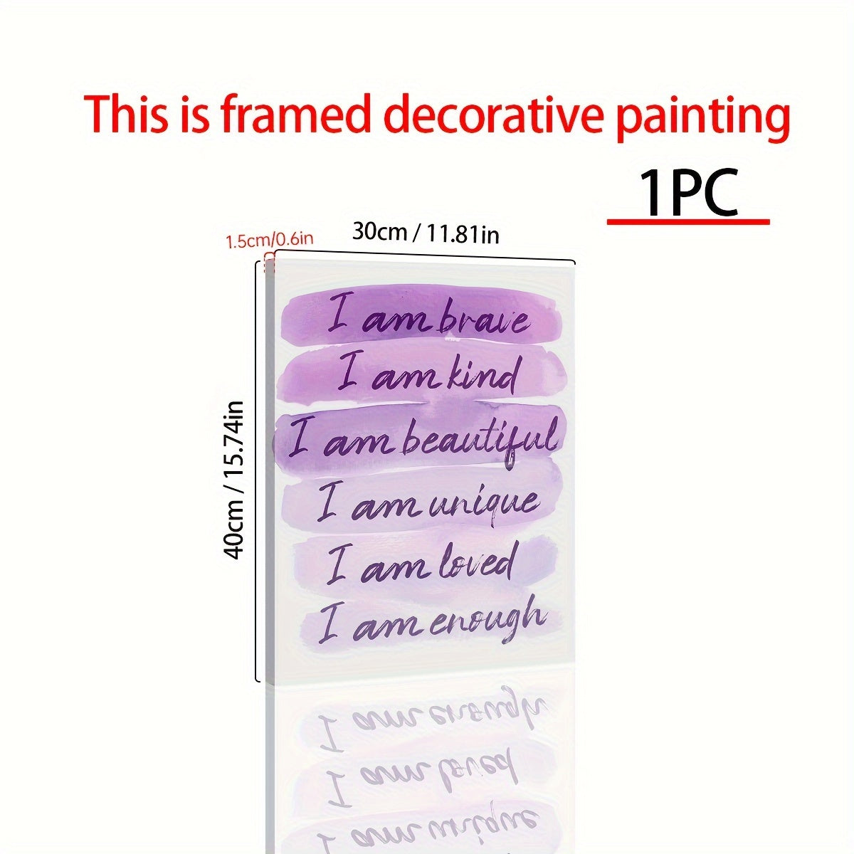 TEMU Words Wall Art Decor, Purple Style Canvas Wall Art Prints, For Classroom Reading Room Nursery Wall Decor, For Your Kids (framed, 1pc)