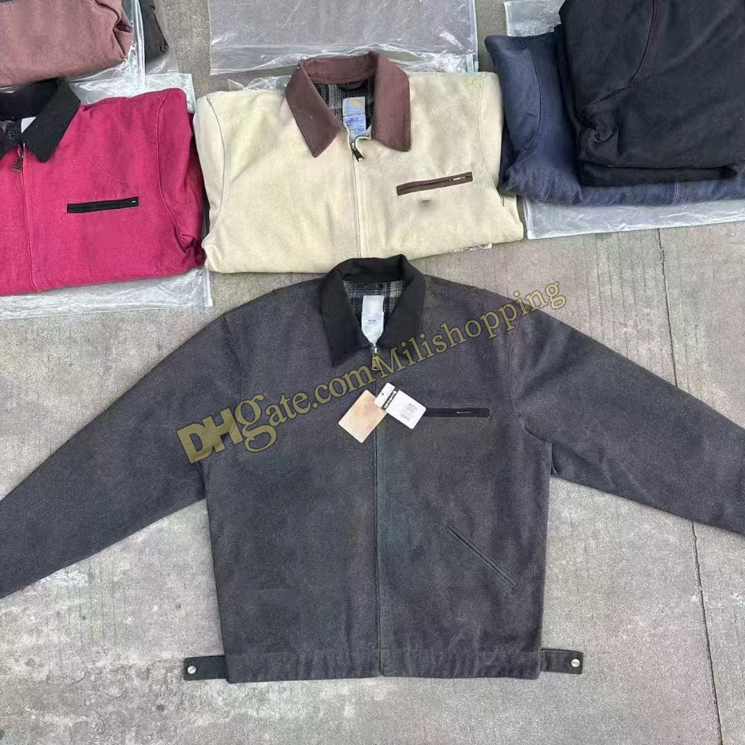 Men&#039;s Designer Jackets 001 100% Cotton Jacket Vintage Denim Coat Mesh Lining Stand Collar Workwear Whosale