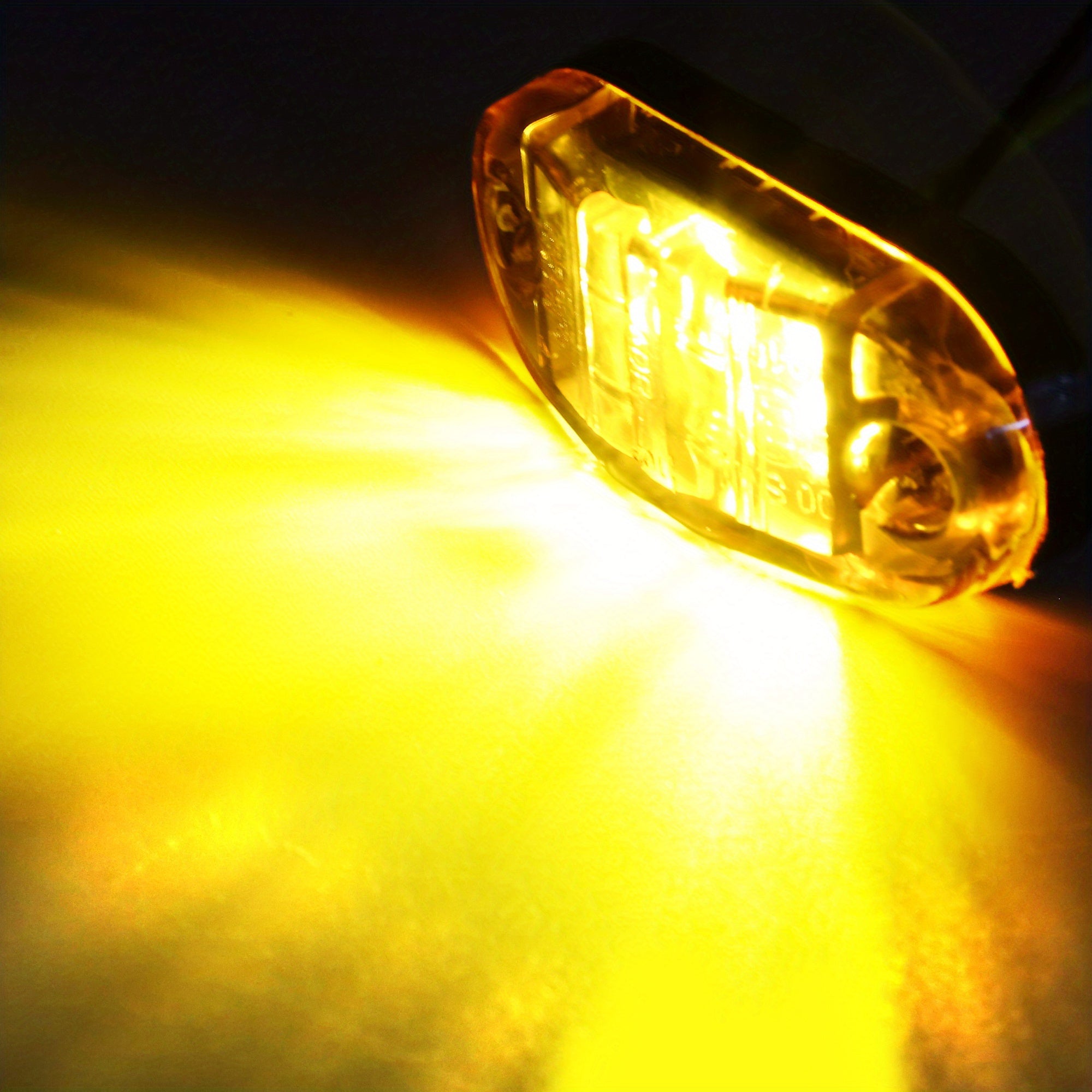 TEMU 20-pcs Led Side Marker Light- 4-, 12-24v Dual Voltage, Hardwired Installation, Suitable For Rvs, Buses, Trucks, Trailers Caravans - Amber- Red-