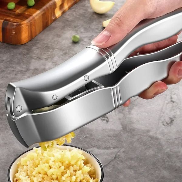 Manual Garlic Masher House Housed Peeler Paste Pasta Alumínio Ligante de Kitchen Gadget