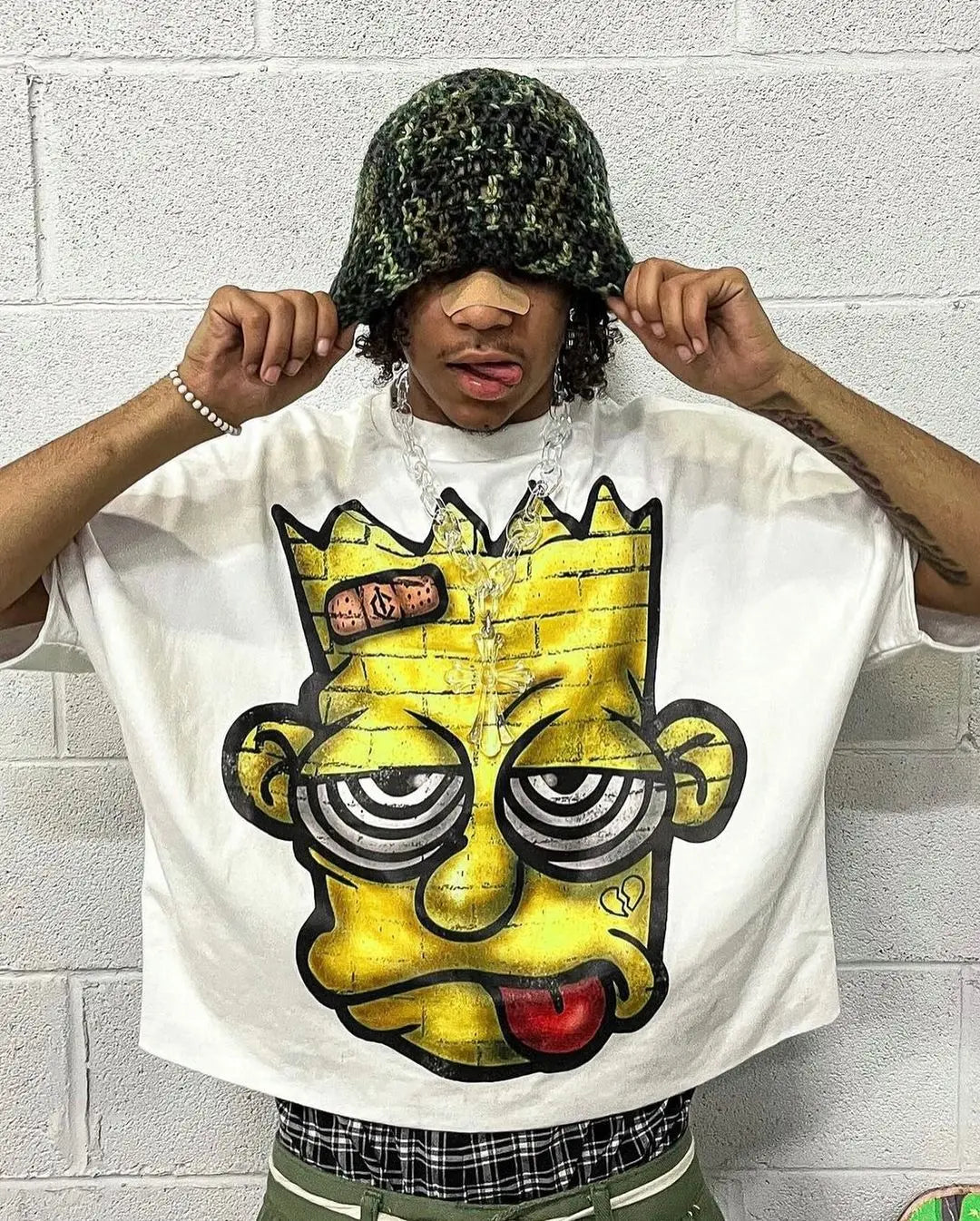 Men&#039;s T-Shirts Vintage Streetwear Skull Print Short Sleeve Casual Breathable Oversized Male Clothing Cartoo Graphic New Harajuku Gothic Graphic