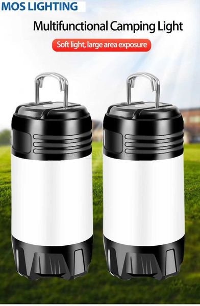 LED Outdoor Camping Lights High Power USB Rechargeable Light Multifunctional Tents Lights Portable Lighting Camping EquipmentCL240722