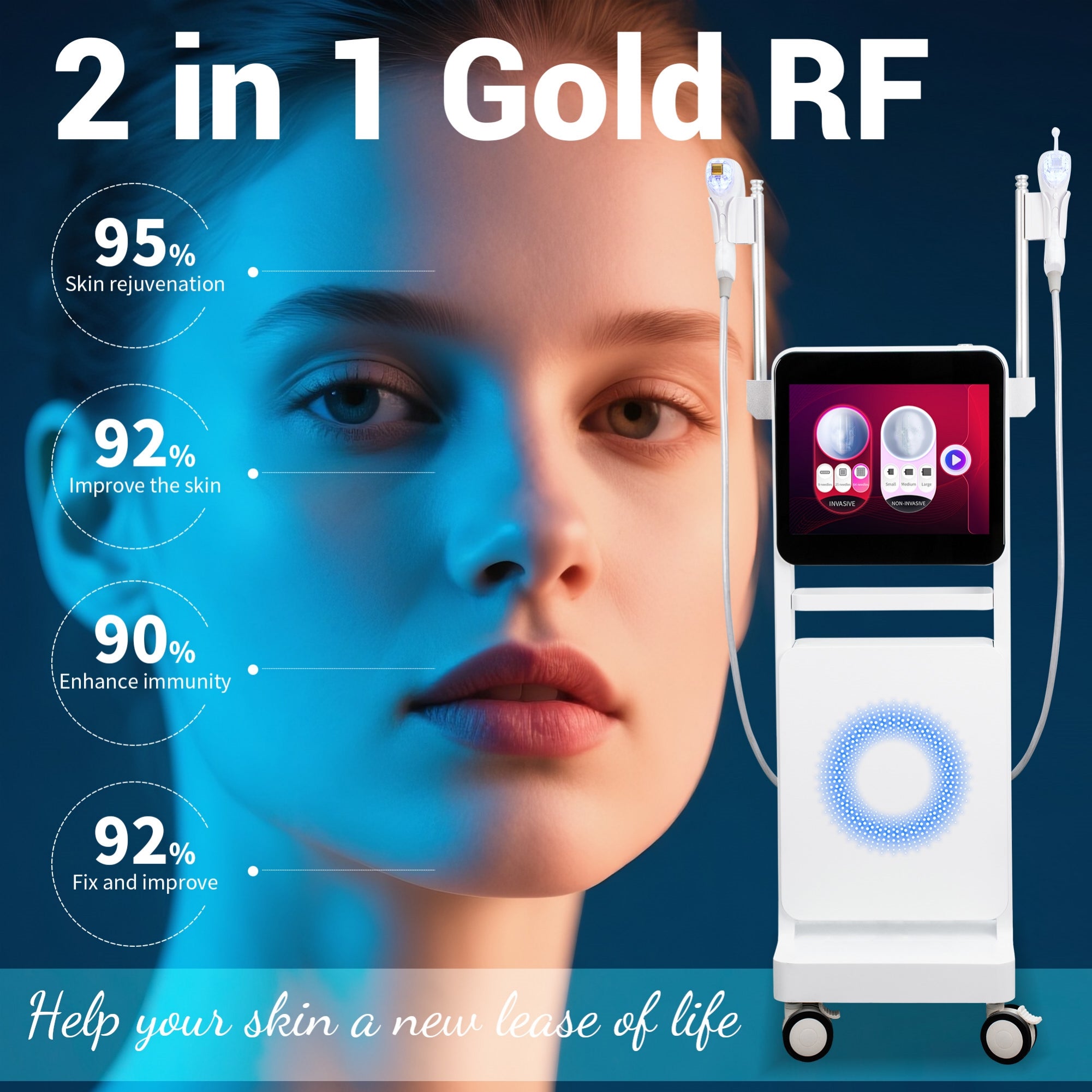 Rf Microneedle Acne Scar Removal Device Is a Highly Effective Anti-Aging and Skin Tightening Beauty Device, a Must-Have For Professional Skin Care