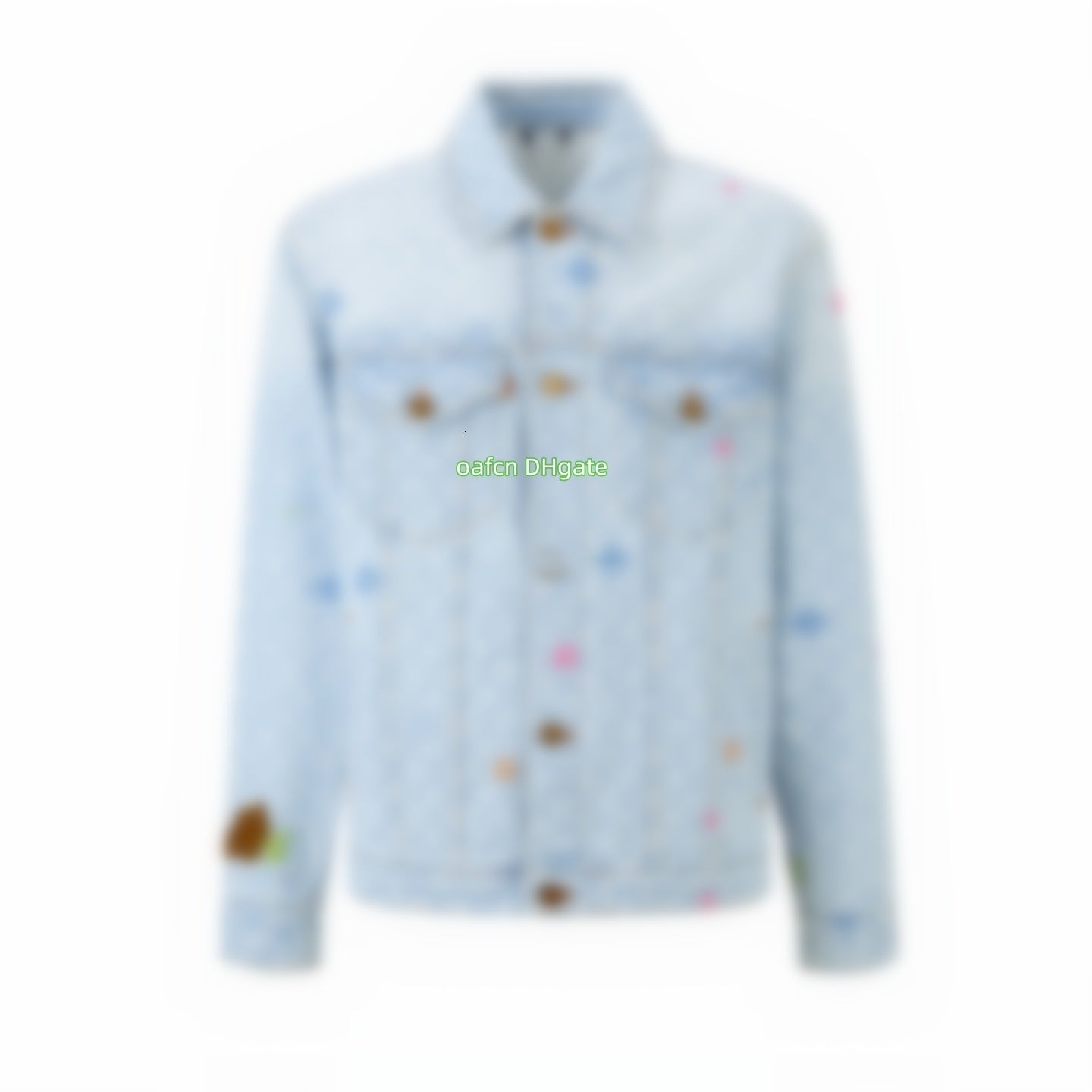 Men&#039;s Jackets designer jacket fashion print denim highend brand Candy Embroidered Jacquard Denim Coat and Jeans Set colorful mens jackets 7566