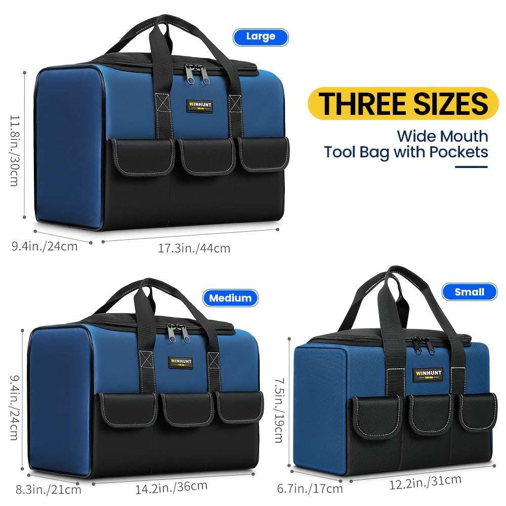 TEMU 3pcs Tool Storage Bag - Multifunctional Oxford Cloth, Large Capacity, Wear-resistant & Scratch Resistant - For Electricians & Diy Enthusiasts -