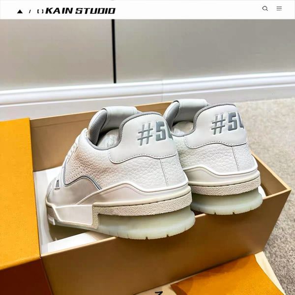 2025S designer white cement black denim all cowhide height increasing thick soled board lace up sports shoes men&#039;s and women&#039;s cou