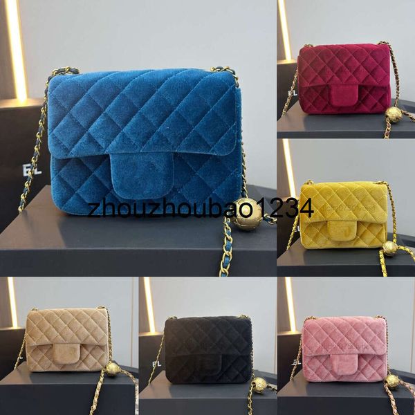 channelhandbag chanal handbag luxurys bag velvet designer crossbody bag chains women bag fashion winter quilted soft leather mini flap bags