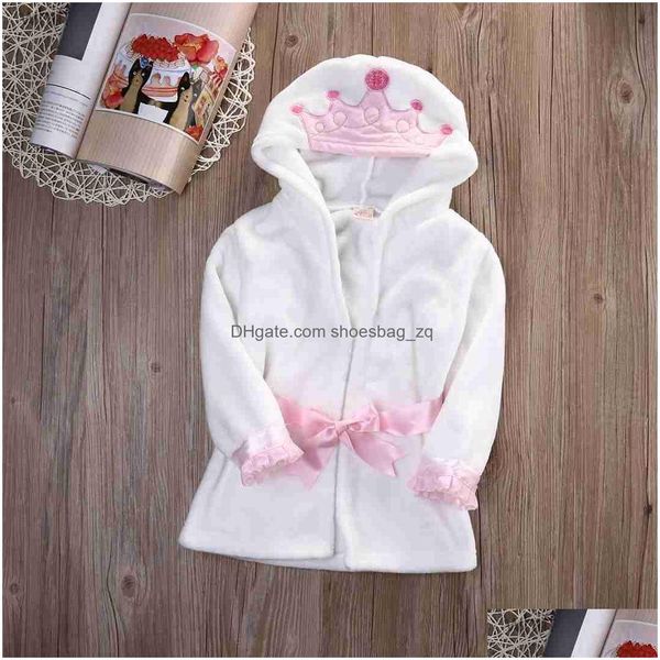 Towels Robes Toddler Baby Boy Girl Cute Cartoon Animal Bathrobe Pamas Sleepwear Penguin Monkey Fox Shape Hooded Bath Towell231012 Dr Dhuza