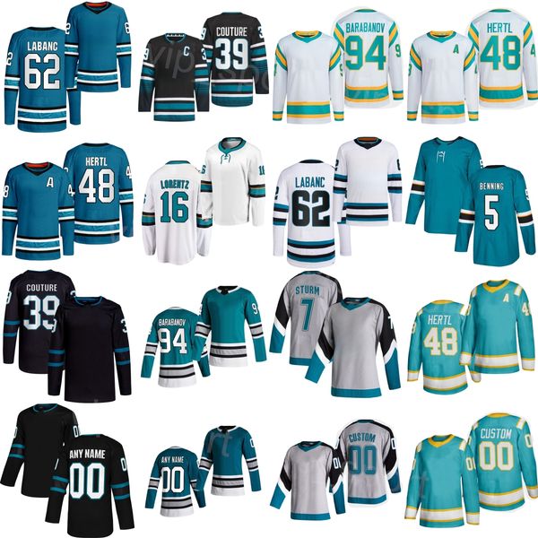 24-25 Hockey Alternate 62 Kevin Labanc Jerseys 38 Ferraro 5 Matt Benning 23 Oskar Lindblom 7 Nico Sturm 48 Tomas Hertl 39 Logan Couture 10 D