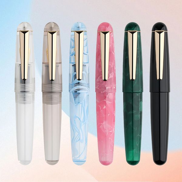 MAJOHN Q2 mini Acrylic Fountain Pen portable Cute Ink Pens EF F nibs Writing supplies office school stationery Students gifts 240125