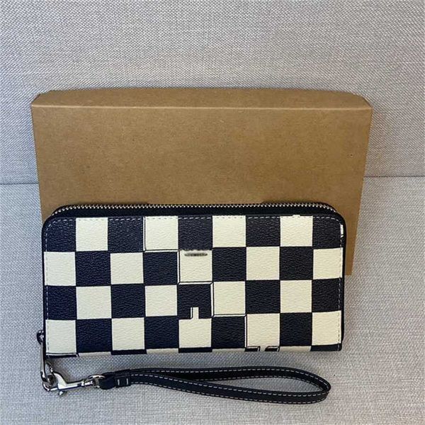 Black White Wallets Men Cletter High Quality Card Holders Women Luxury Coin Purse Fashion Leather Cardholder Short Long Wallets