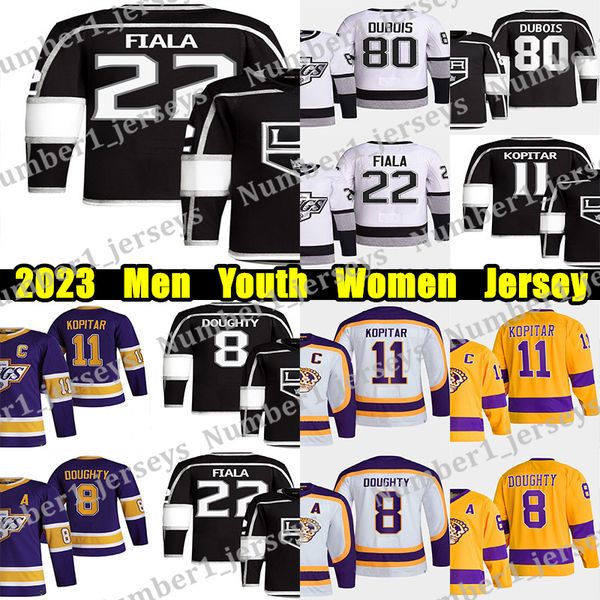 #11 Anze Kopitar Reverse Retro hockey jersey #22 Kevin Fiala Pierre-Luc Dubois Drew Doughty Adrian Kempe Quinton Byfield Talbot Phillip Dana