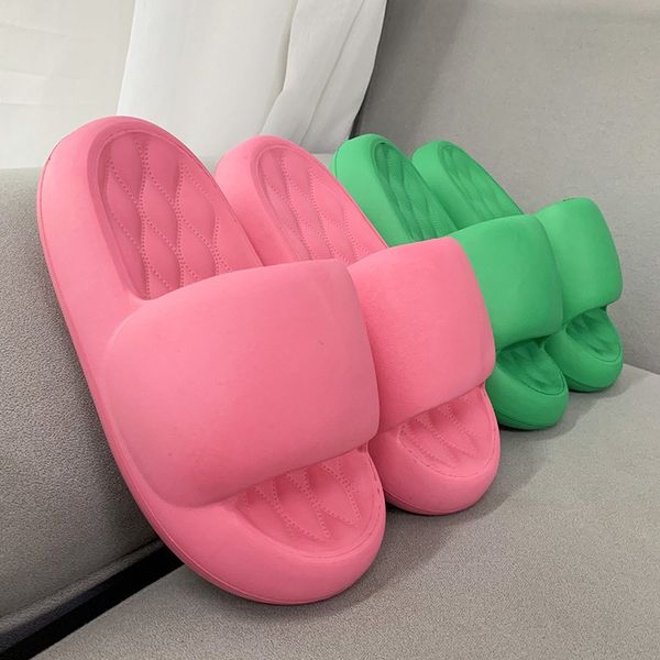 Women Patform Summer 2023 New Fashion Thick Bottom Soft Sandals Home Couples Bathroom Non-Slip Outdoor Beach Slippers e2b4