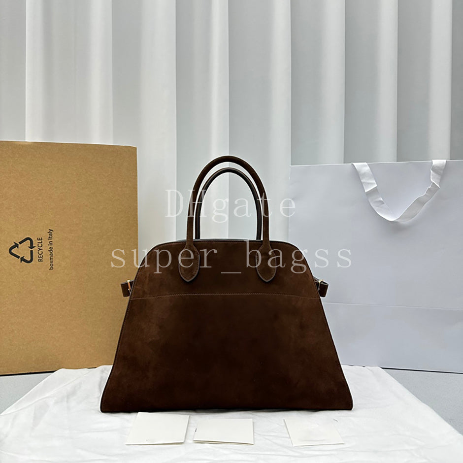 Margauxx-15 Mirror quality Tote bag Luxury designer bag 38.5CM handbag suede genuine leather shopping bag with box TWM15A1