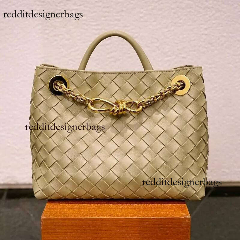 10A Mirror Quality Designer bag Large Andiame Women&#039; Genuine Leather Weaving Handle Hand heepkin Chain Decorative Belt Box