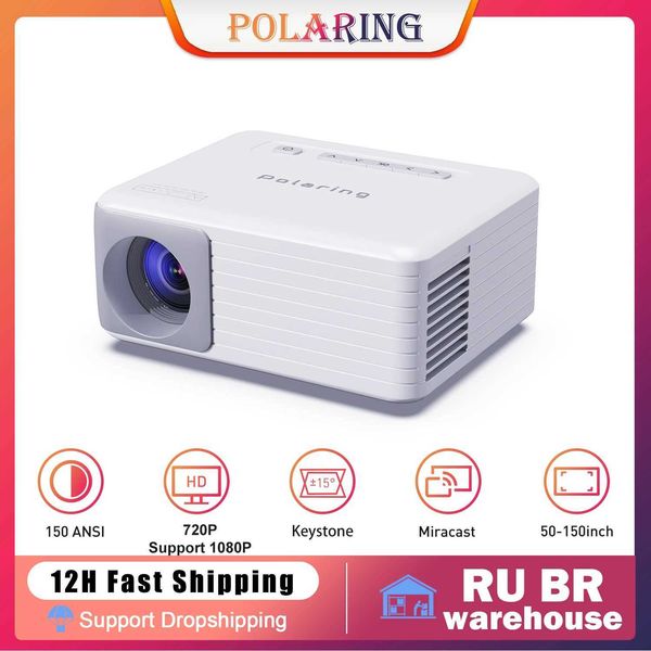 Projectors Polaring N2 720P supports 1080P digital projector video projector Keystone focuses on 5000 lumens home gaming screen camping proj