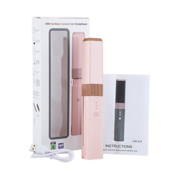 Wireless Straightener Iron Dual-purpose Straight Ourmae Ceramic Heating Plate Curg Hair Spt Bangs 240306