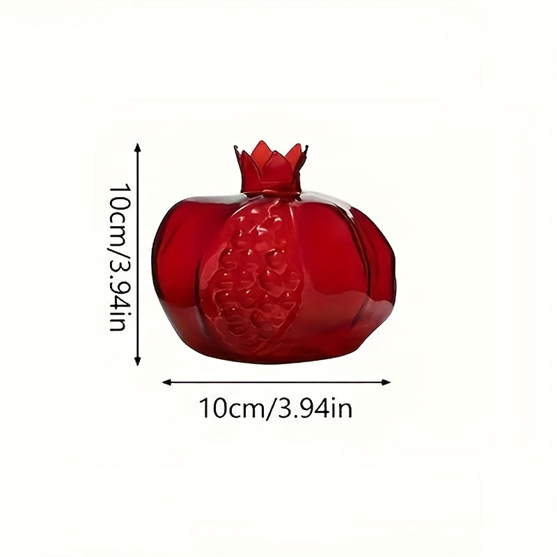 TEMU 1pc Pomegranate Vase, Handcrafted Geometric , Round Tabletop Decorative Flower Vase For Fresh And Hydroponic Plants, Indoor Water-filled