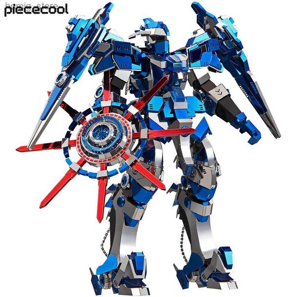 3D Puzzles Piececool Puzzle 3D Metal Model Kits Blue Mech DIY Toys Jigsaw Birthday Valentines Day Gifts for Teen Y240415