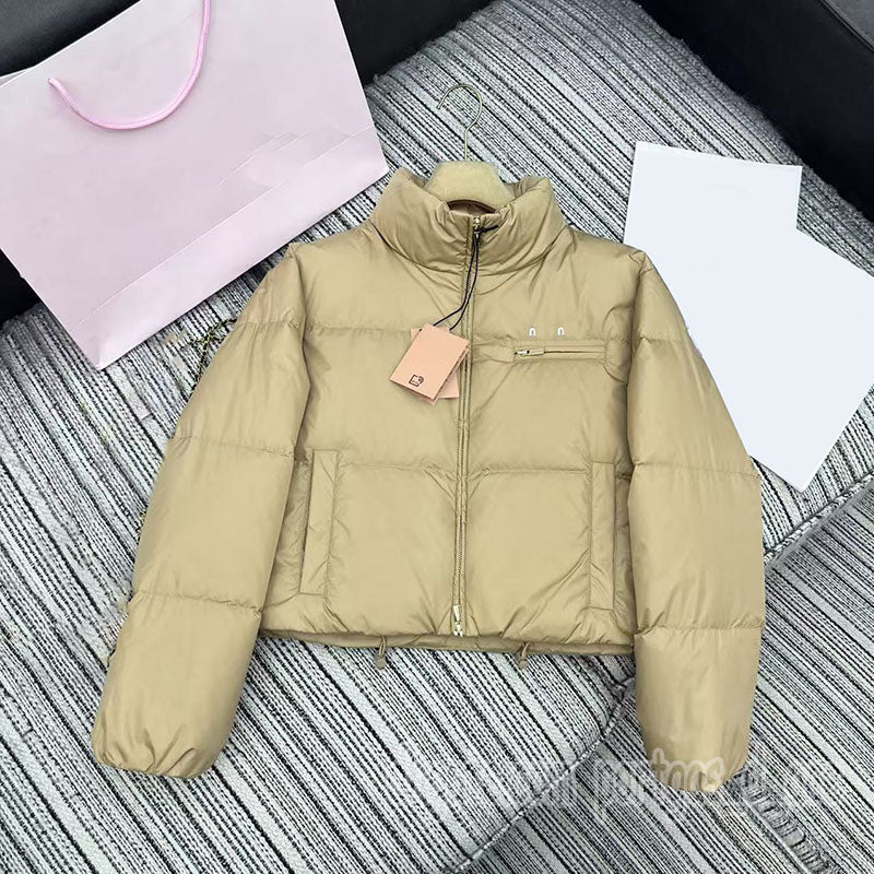 Designer Letters Cotton Padded Jacket For Women Luxury Long Sleeve Zipper Puffers Winter Street Style Puffy Outerwear