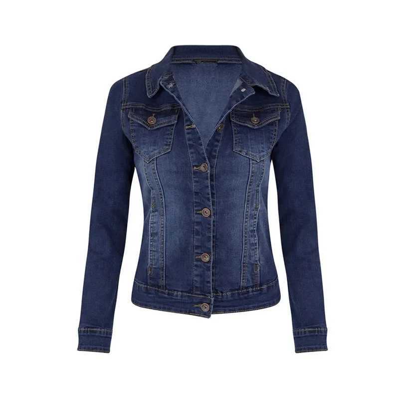 2024 New Short Denim Jackets Women autumn Wash Long Sleeve Vintage Casual Jean Jacket Bomber Denim Coat ladies jacket outerwearX240920