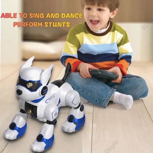 R27 Intelligent Robot Dog Toy Touch Walking Dancing Light Playing Cute Remote Control Electric Smart Pet Dog Kids Gifts 240904
