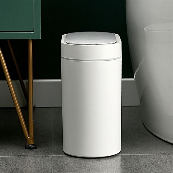 Waste Bins Smart Sensor Garbage Kitchen Bathroom Toilet Trash Can Automatic Induction Waterproof with Lid 7L 8L 220930