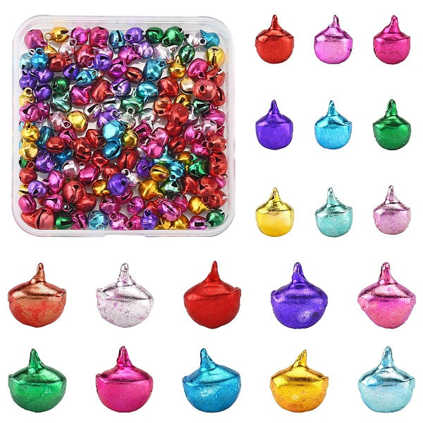 200pcs 2 Arten Aluminiumglockencharme