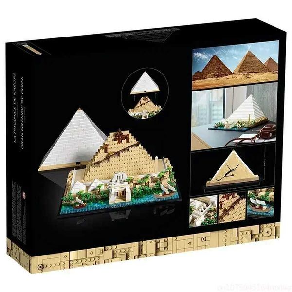 Blocks 1476Pcs The Great Pyramid of Giza Model Building Block Set Compatible 21058 Diy Assembled Bricks For Kid Toys Brithday Gift z241009