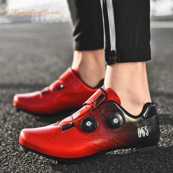 Bicycle shoes mens bicycle shoes with quick ratchet buckle and SPD system pedals outdoor womens red bicycle shoes hot selling CL241018