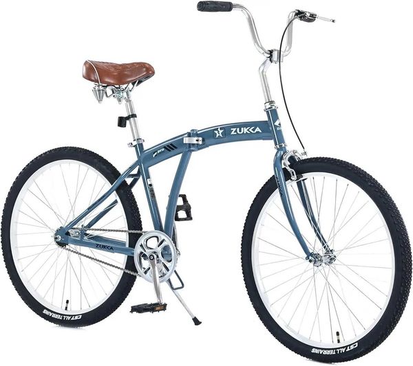 Bikes ZUKKA 26 Inch Folding Beach Crusier Bike Steel Frame Bicycle with Aluminium Commuter Bicycle for Adult Bicycle Rim 26 H241102
