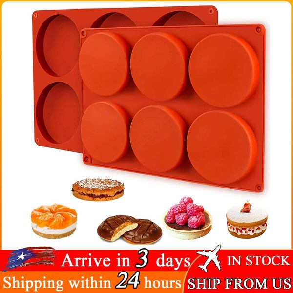 Round Baking Silicone Mold Reusable Non-Stick Food Grade Silicone Disc Mold for ffin Cake Candy Cookies DIY Kitchen Tools Z250113