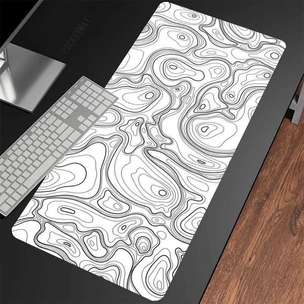 Mouse Pads Wrist Rests Topogrhic M Mouse Pads Gaming Mousepad Office Mouse Mat Keyboard Mats Desk Pad Mousepads XXL 90x40cm For Computer J24