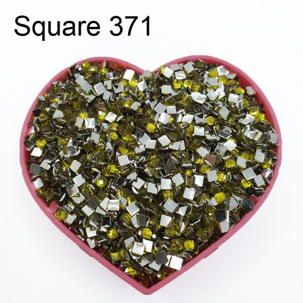 2023 New Crystal Resin Shinny Stones 2.5mm Square Drills 310 Diamond Painting Embroidery Rhinestone Mosaic Gloden Silver Grey
