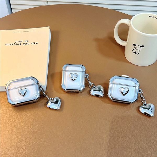 Cutting Love Suitable Pro2 Bluetooth Wireless Earphone Cover 1-2-3 Generation Plated TPU Pendant