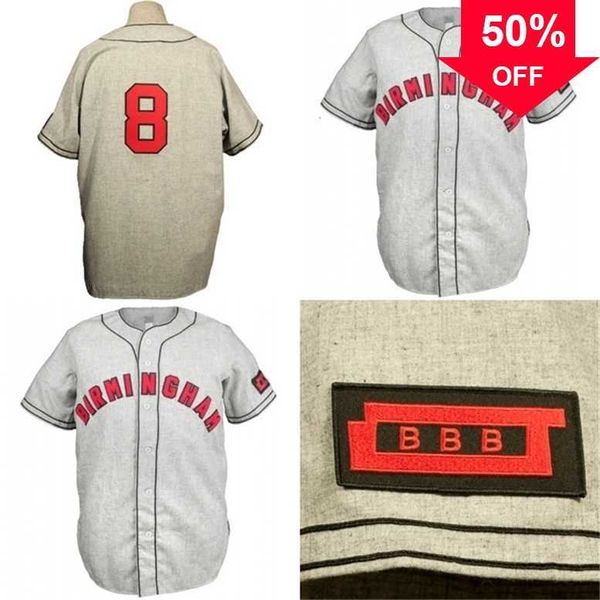 Xflsp GlaMitNess Birmingham Black Barons 1948 Road Jersey Custom Men Women Youth Baseball Jerseys Any Name And Number Double Stitched