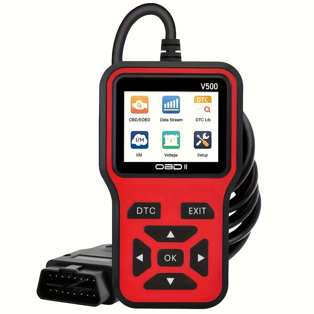 TEMU Latest Scanner Diagnostic Tool Of 2025 - Engine Code Reader With , I-m Readiness, Voltage Testing, And Erase Functions, Obd Powered, Compatible