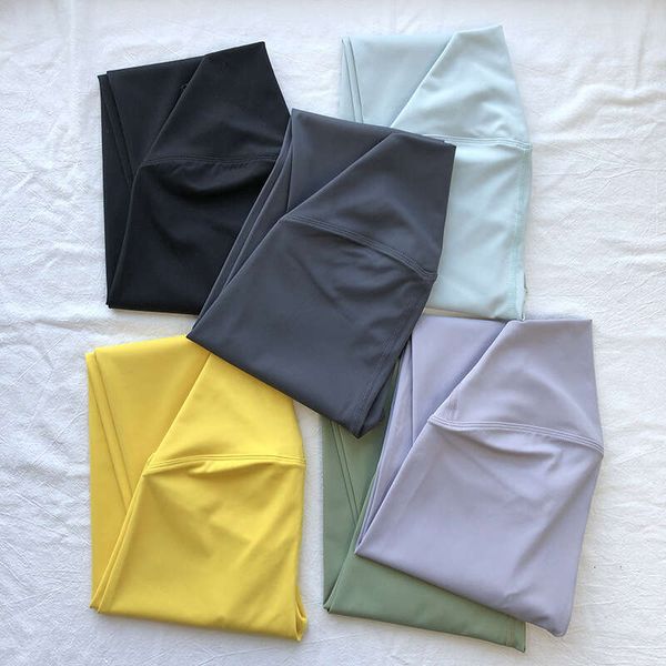 7-8 Length High Waist Women Yoga pants Quick Dry Sports Gym Tights Ladies Pants Exercise Fitness Wear Running Leggings Athletic Trousers