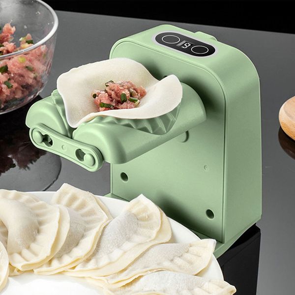 Manual Noodle Makers 6Pcs Dumpling Maker Machine 3 Modes Household Automatic with Spoon Brush Portable Electric Kitchen Tools 230901