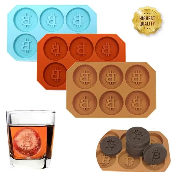 Tools 6 chocolate silicone bitcoin ice cube fondant patisserie candy mold cake mode decoration clouds baking accessories