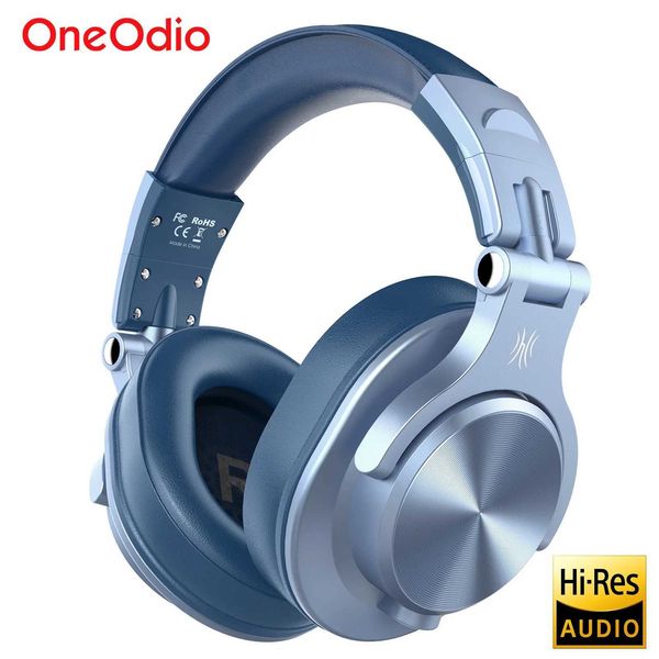 Headphones Oneodio A70 Wireless Bluetooth 5.2 Headphones 72Hrs Over Ear Hi-Res Audio 3.5mm-6.35mm Wired Studio DJ Headset With Microphone Z2