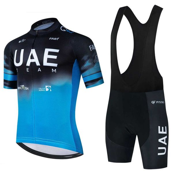 Cycling Jersey Sets 2024 Uae Bicycles Jersey Sets Mens Summer Cycling Clothing Mountain Bike Bib Shorts Motocross Triathlon Maillot Shirts C