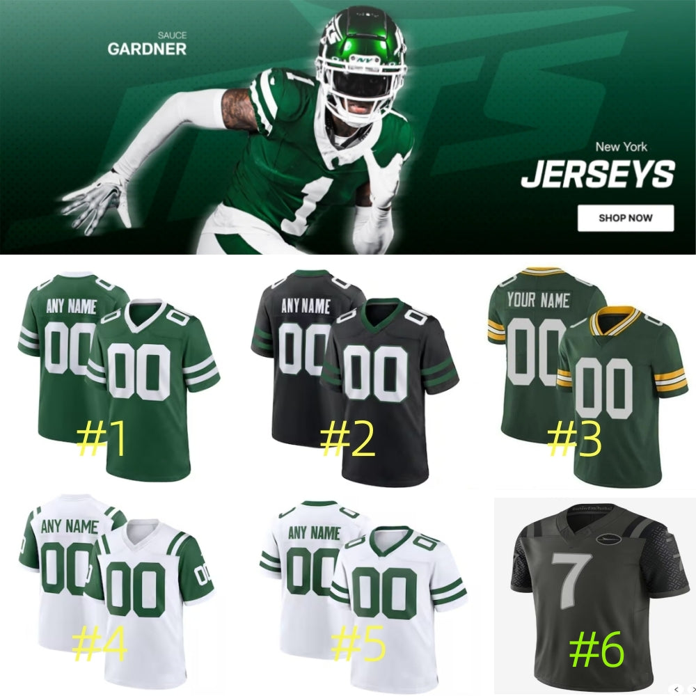 2025 Rivalries uniforms New York city ny JetsS jersey Garrett Wilson 7 Justin Fields Ahmad Sauce Gardner Quincy Quinnen Williams Breece Hall Joe Nam