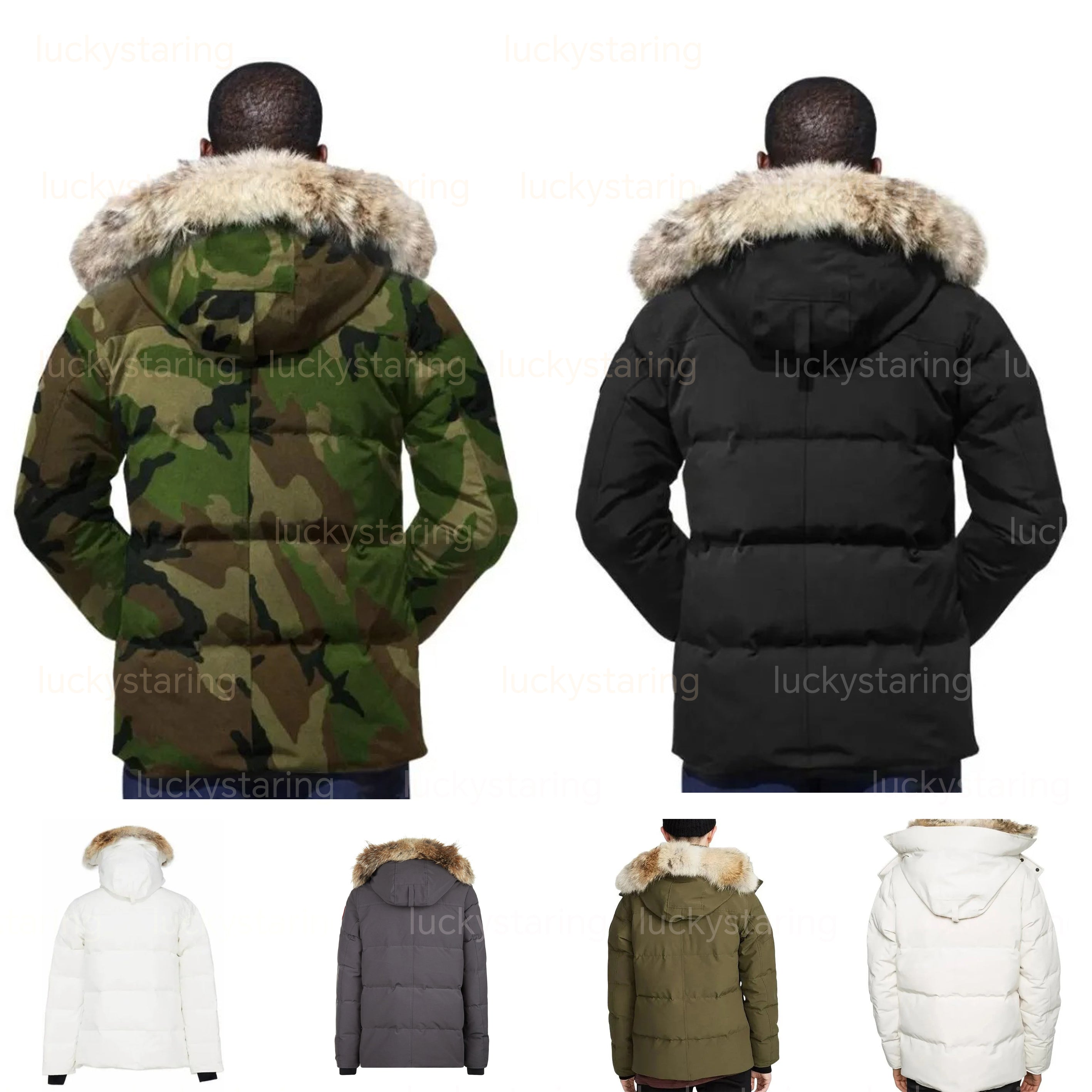 Designer puffer jacket Winter Fourrure Down Parka Homme Warm Outerwear Wolf Fur Hooded Fourrure Manteau Jacket Coat Hiver Doudoune Mens