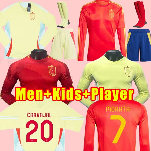 Long sleeve 2024 spain soccer jerseys Espana ANSU FATI ASENSIO MORATA FERRAN KOKE GAVI AZPILICUETA C.SOLER 23 RAMOS football shirts men adul