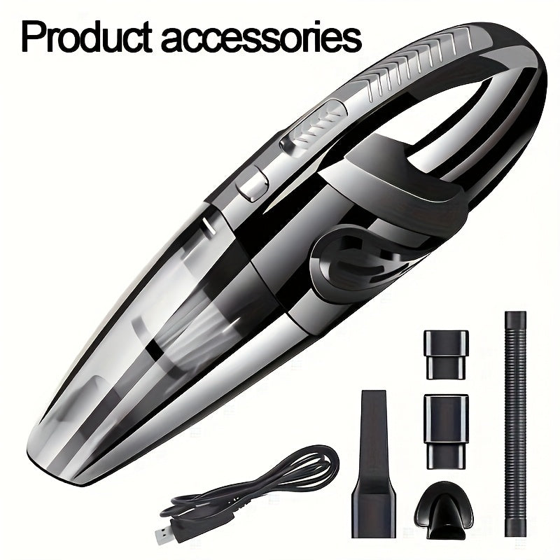 TEMU Portable Vacuum Cleaner, Wireless Handheld Commercial Vacuum Cleaner, Powerful Suction, Usb Charging, With Multiple Accessories, Suitable For