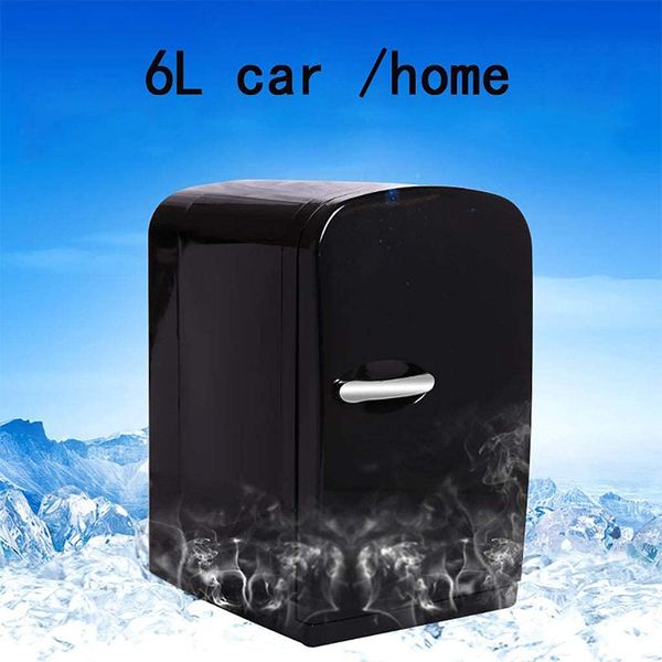 High Quality Portable 6L Cooling And Warming Car Black Mini Beauty Cosmetics Fridge Ac-Dc Skin Care Refrigerator For Outdoor