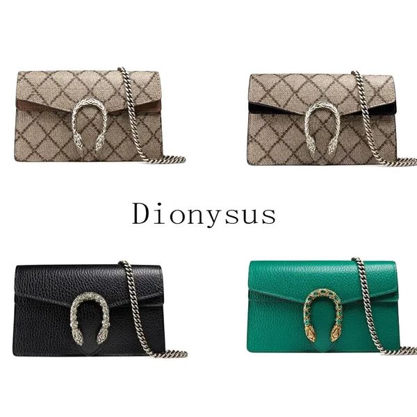 10A black designer tote bag for men luxurys handbag Purse snake Mirror quality clutch pochette messenger bag womens Leather silver chain Sho