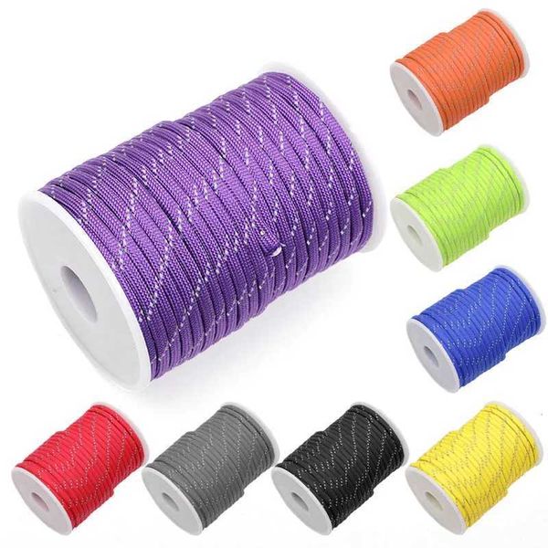 Rctive Paracord 550 Cord 7 Strands 4mm Tent Rope Cam Survival Accesorios Warning Parachute Line Hiking Canopy LanyardXJ241220